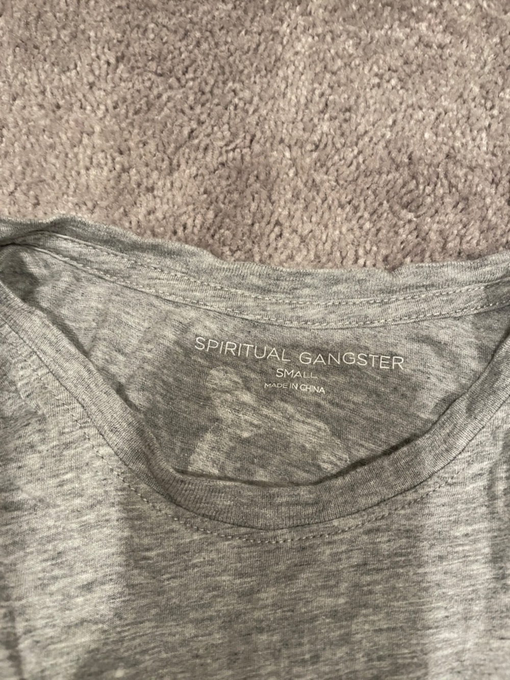 Peloton Gray Tank with Gold, Pink & Navy Stripe - Picture 4 of 4
